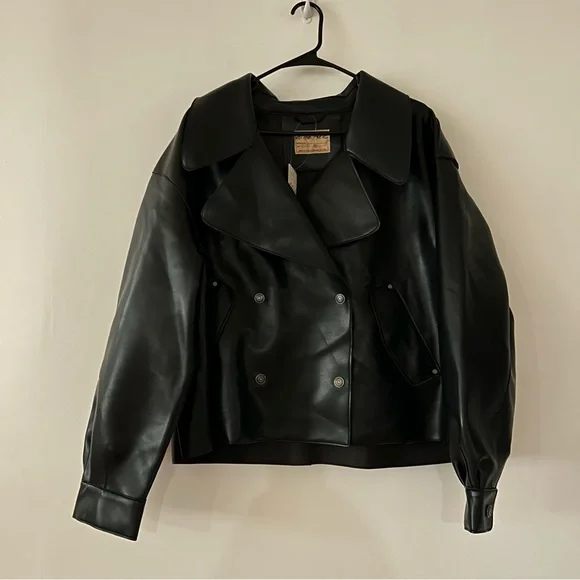 Free People We The Free Alexis Vegan Leather Jacket NWT Size XL - Picture 2 of 6